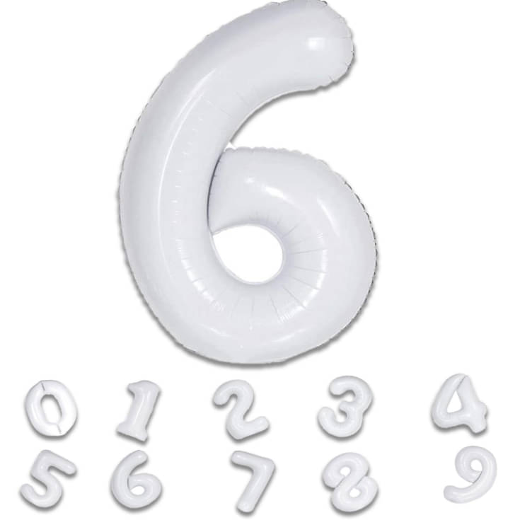 Bubble Bells White Number 6 Foil Balloon – 32 Inches | Helium Balloon for Party & Celebration Decoration Bubble Bells White Number 6 Foil Balloon – 32 Inches | Helium Balloon for Party & Celebration Decoration