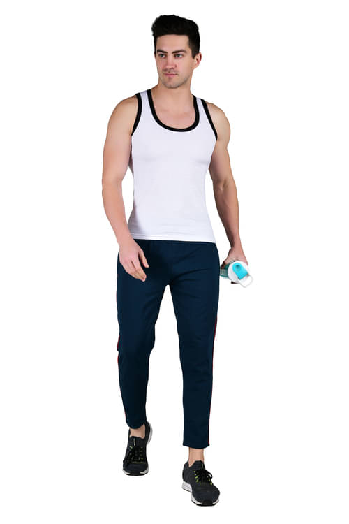 CHARMZ Blue Lycra Men's Trackpants ( Pack of 1 ) CHARMZ Blue Lycra Men's Trackpants ( Pack of 1 )