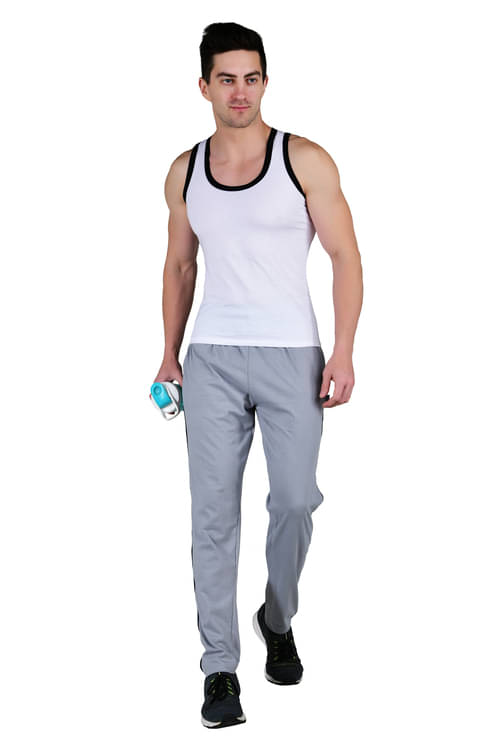 CHARMZ Grey Lycra Men's Trackpants ( Pack of 1 ) CHARMZ Grey Lycra Men's Trackpants ( Pack of 1 )