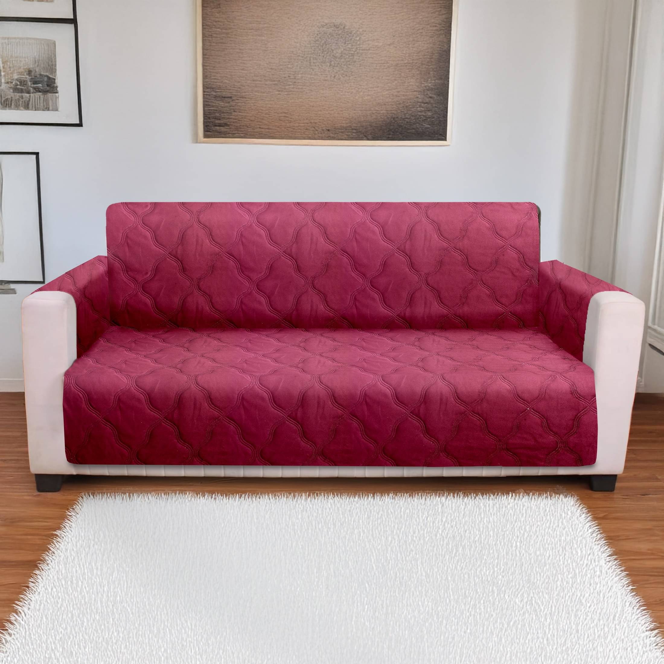     			Cortina 1 Seater Velvet Sofa Cover ( Pack of 1 )