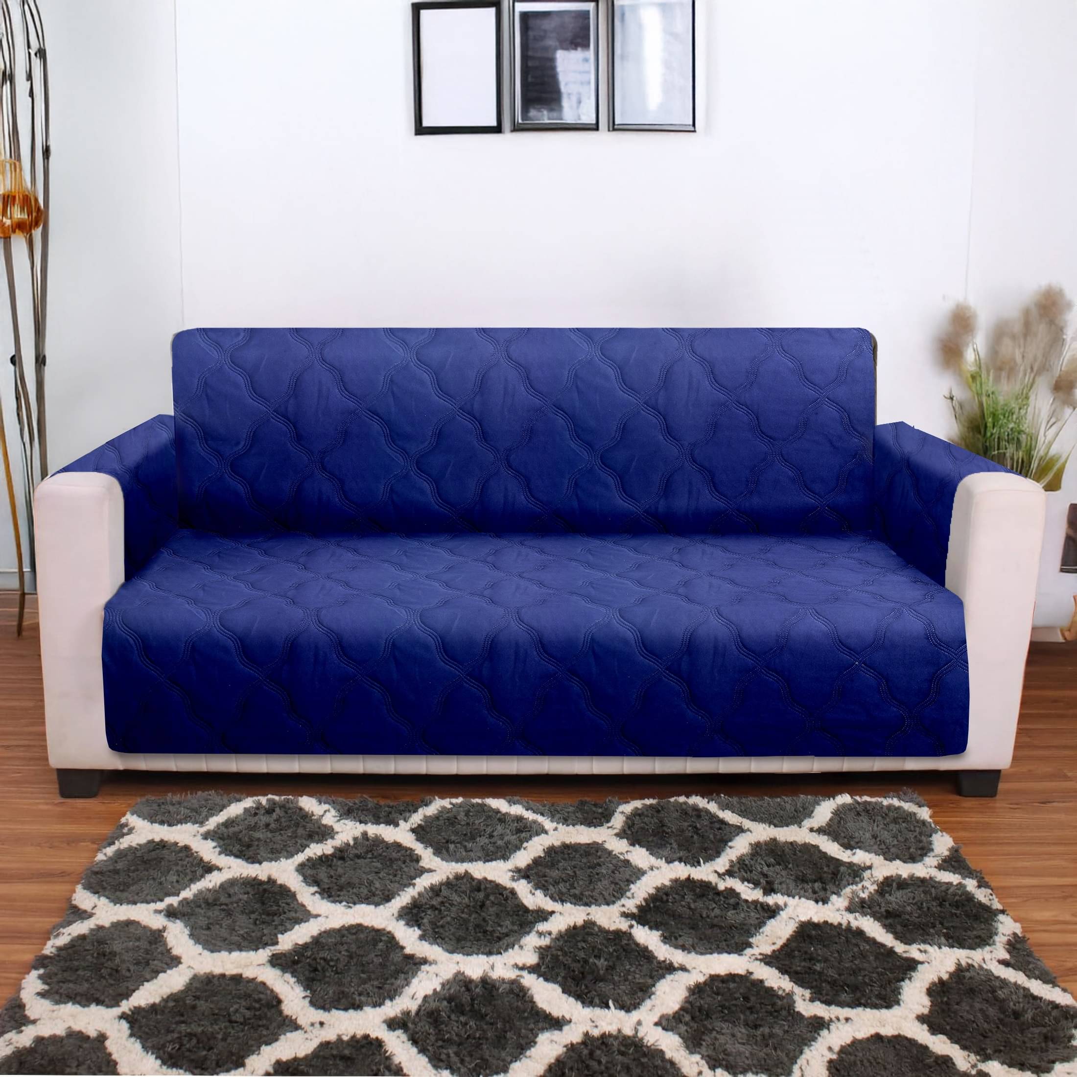     			Cortina 3 Seater Velvet Sofa Cover ( Pack of 1 )