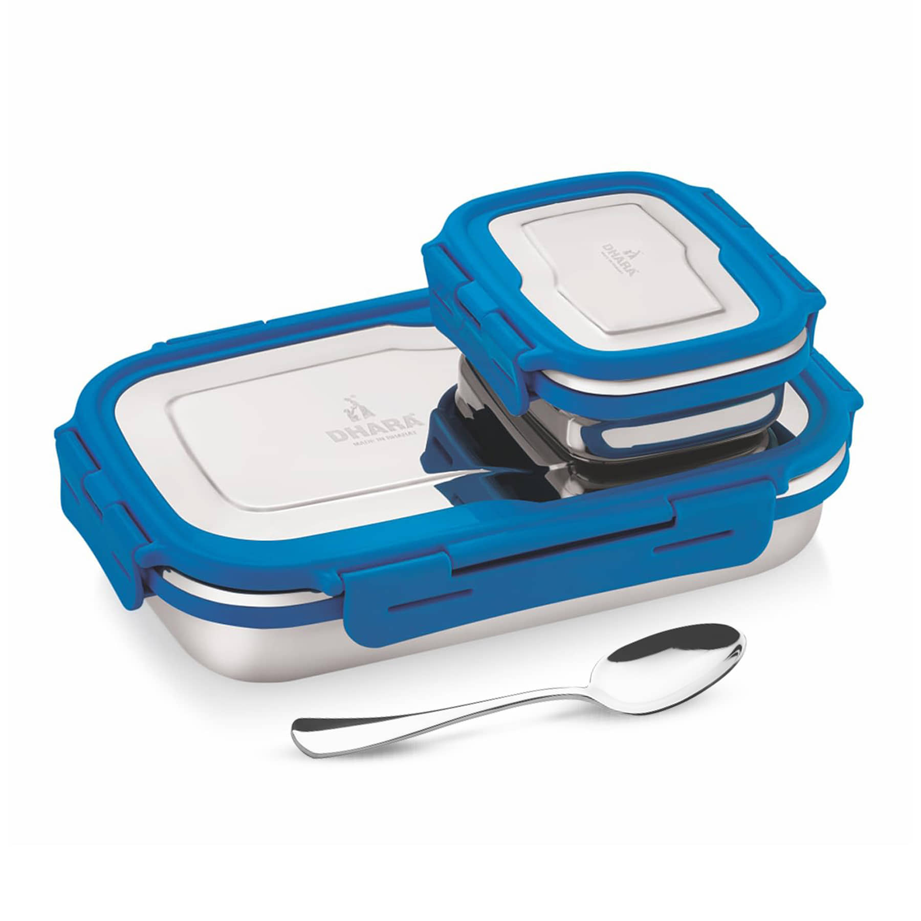 Dhara Stainless Steel Blaze 600ml Stainless Steel Insulated Lunch Box 1 - Container ( Pack of 1 )