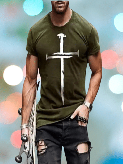     			ELBATROSS Men Polyester Regular Fit Printed T-Shirt ( Olive )