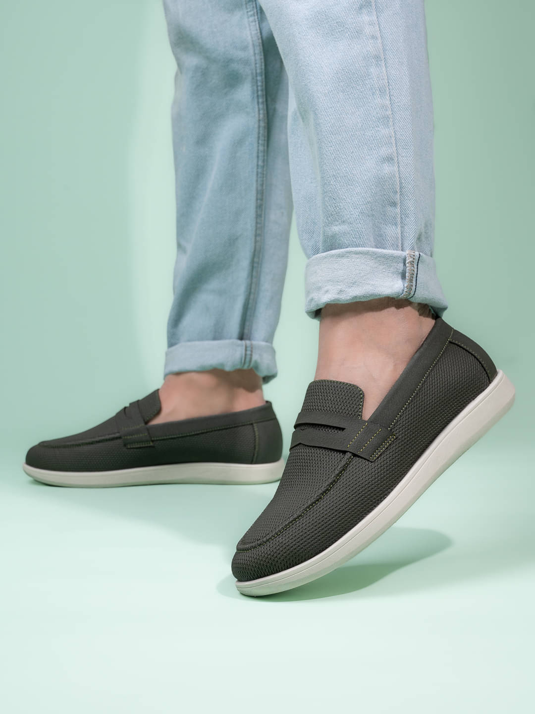     			Fentacia Olive Men's Slip on