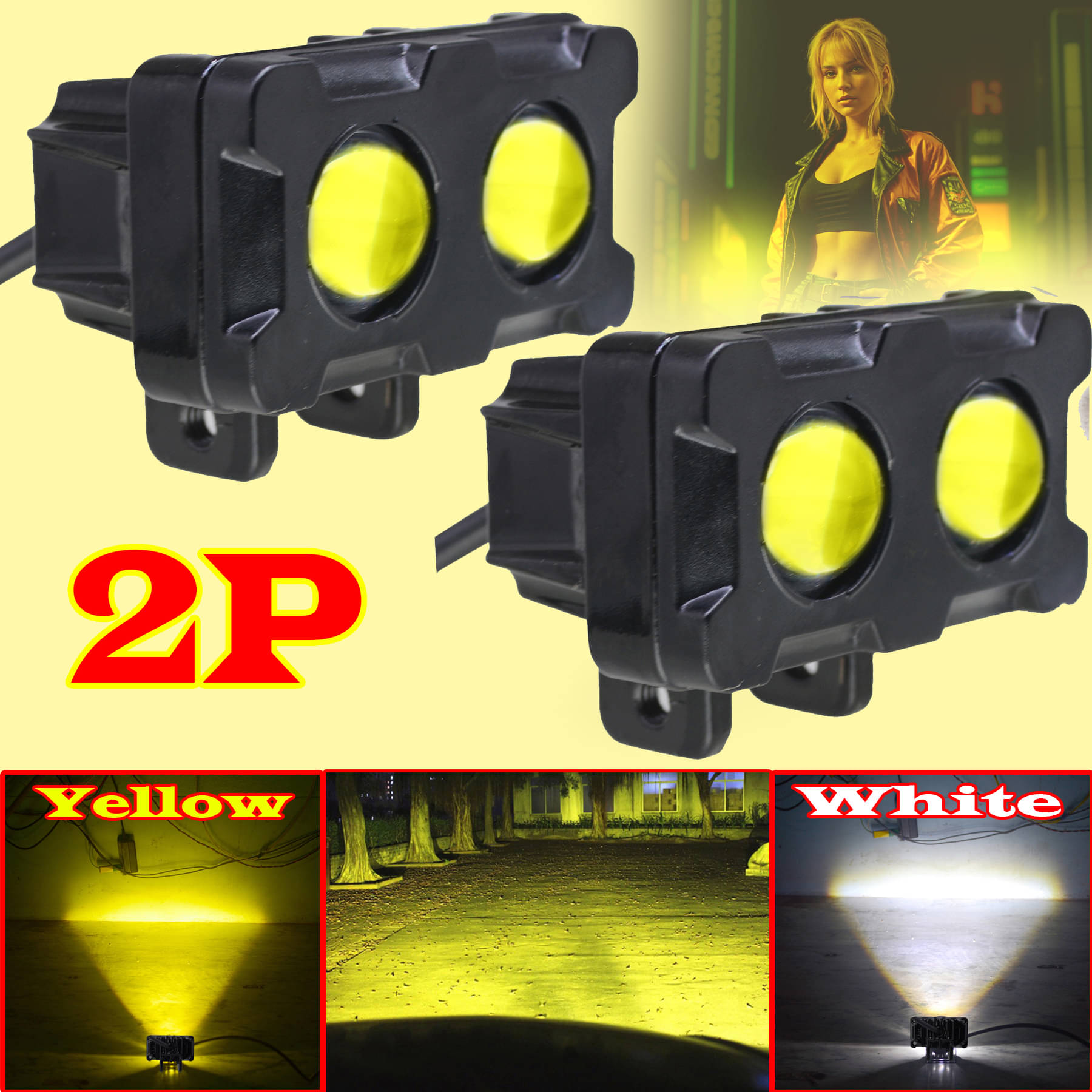 JMALL Front Left & Right Fog Light For All Car and Bike Models ( Set of 2 ) JMALL Front Left & Right Fog Light For All Car and Bike Models ( Set of 2 )
