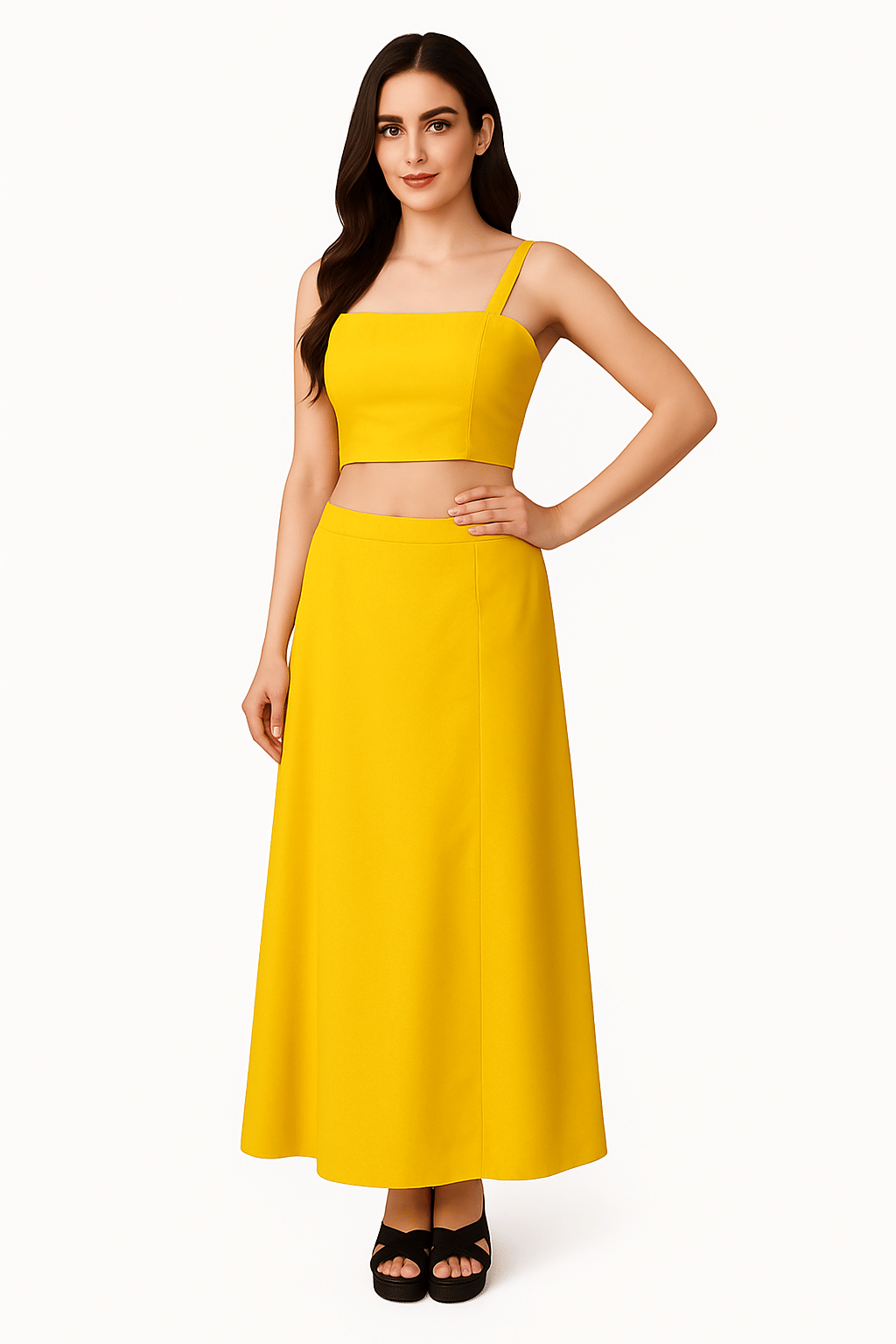 JTG enterprises Yellow Cotton Petticoat - Single     			JTG enterprises Yellow Cotton Petticoat - Single