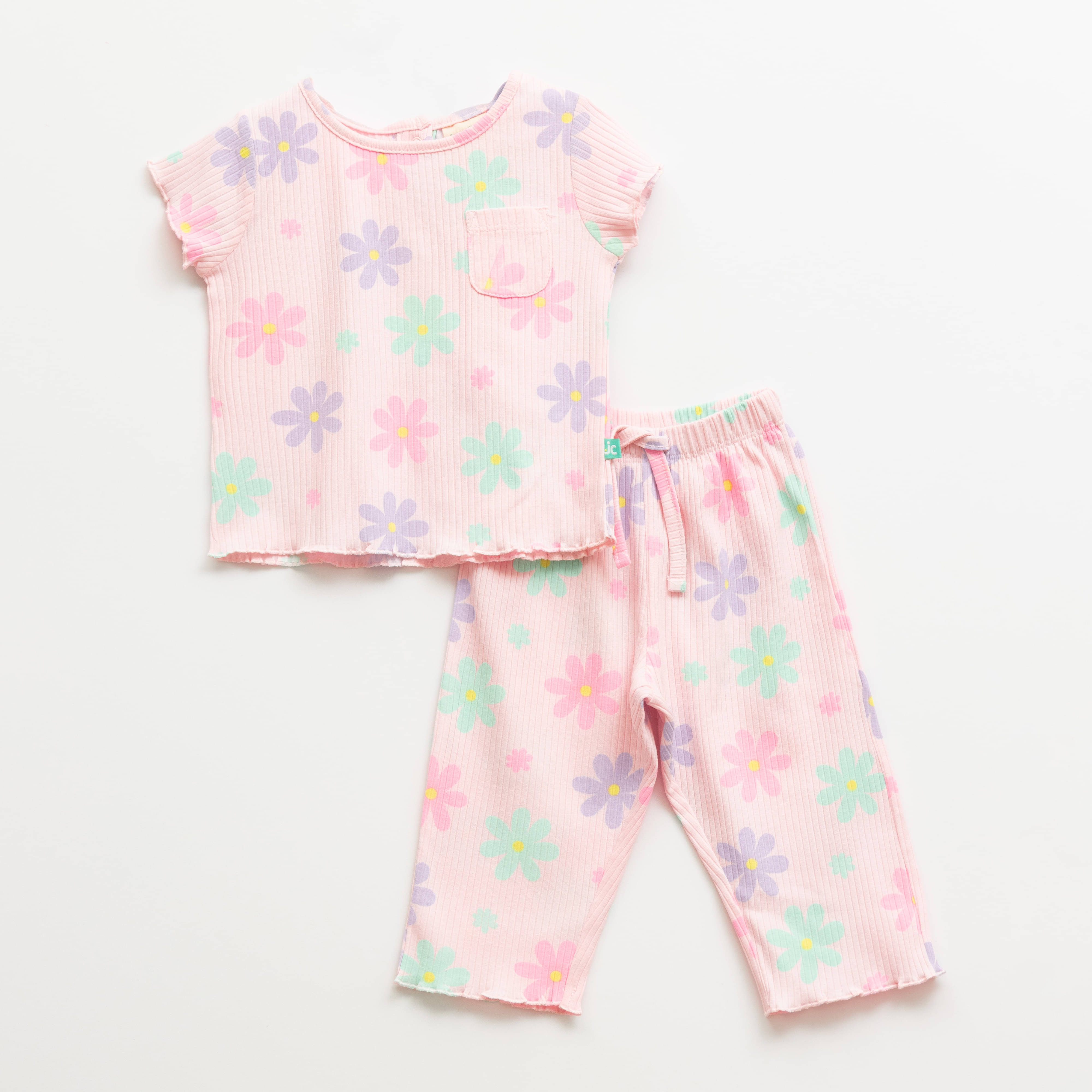     			Juscubs Girls Jersey Infants Graphic Printed  Set - Pink