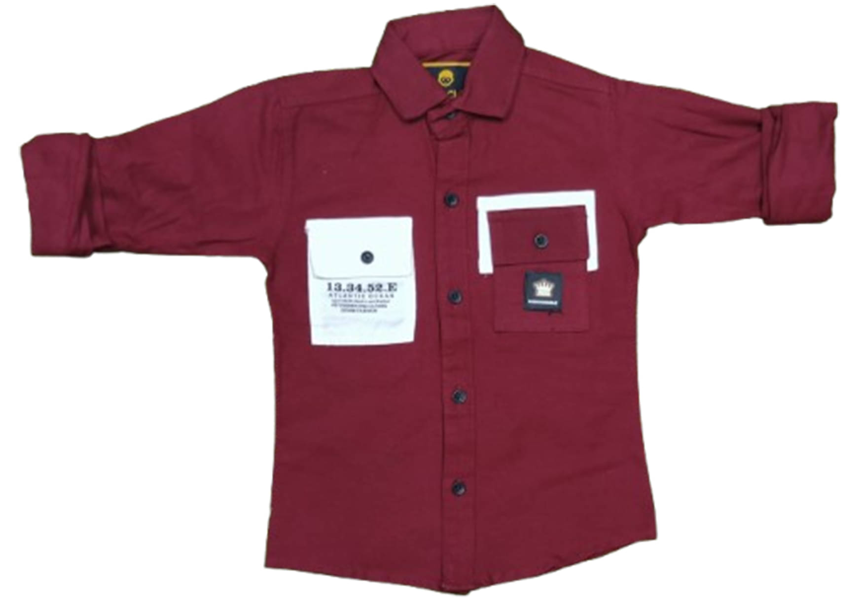     			KIDS CLUB Pack of 1 Boys 100% Cotton Full Sleeves Shirt ( Maroon )