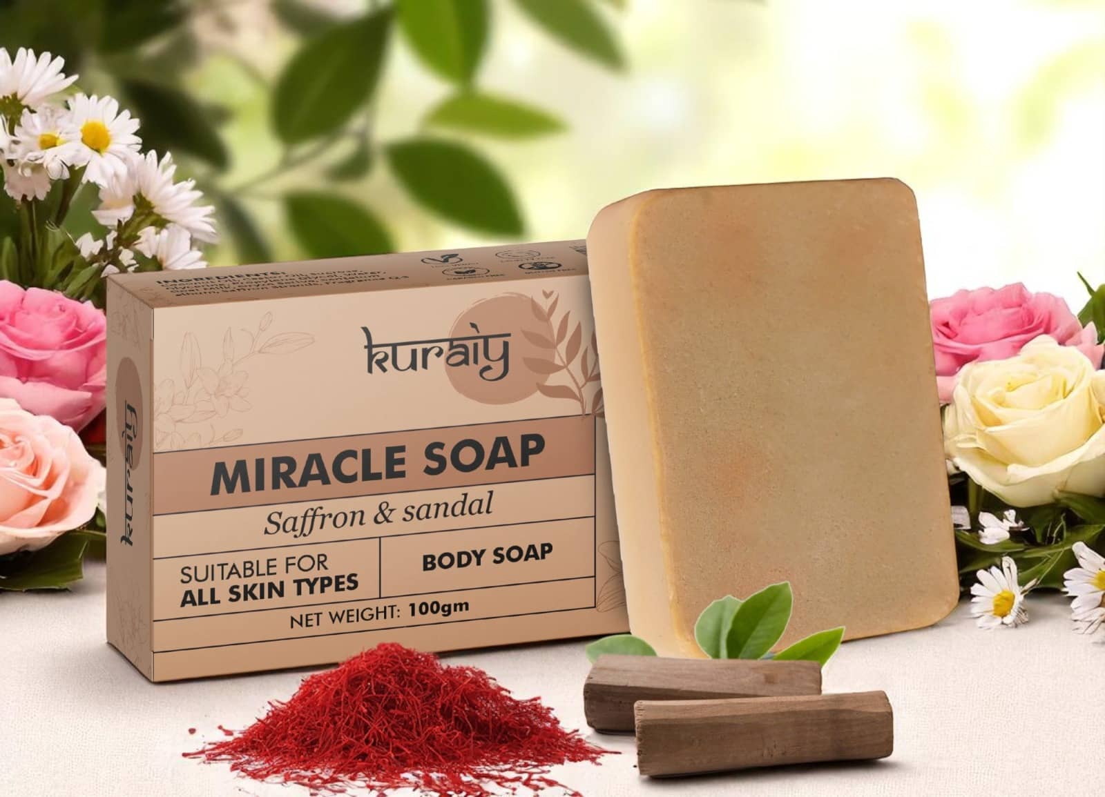 KURAIY Skin Whitening KURAIY SANDALWOOD MAGIC SOAP Soap for All Skin Type ( Pack of 1 )