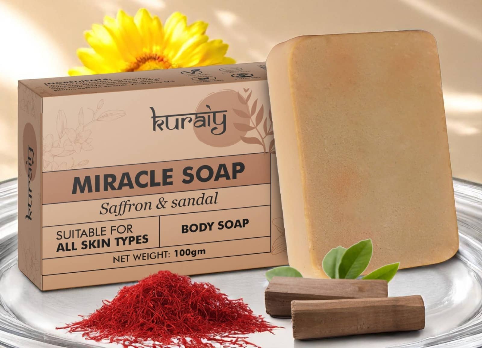 KURAIY Skin Whitening Soap for All Skin Type ( Pack of 1 )