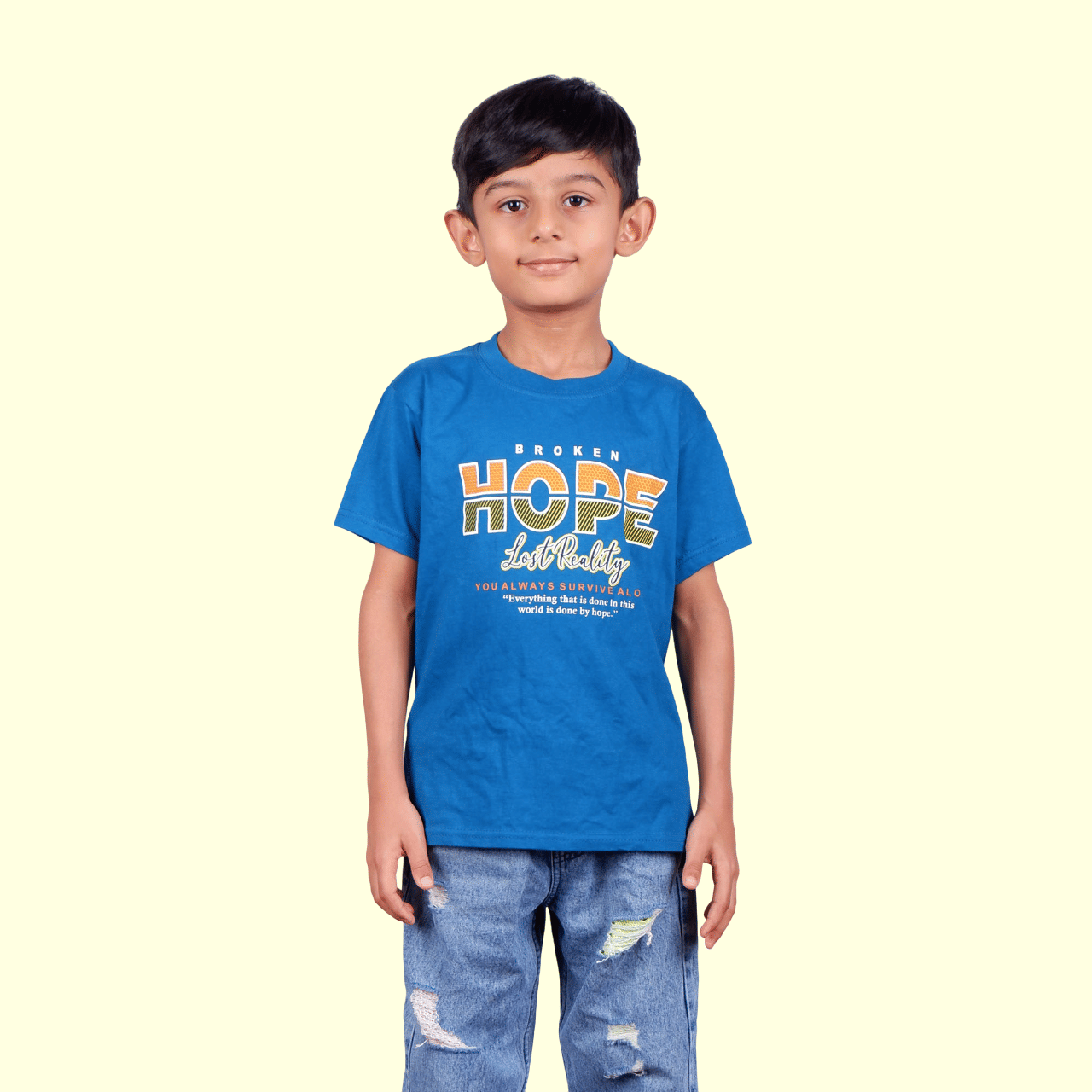     			Kidzee Kingdom Pack of 1 Boys Cotton T-Shirt ( Blue )
