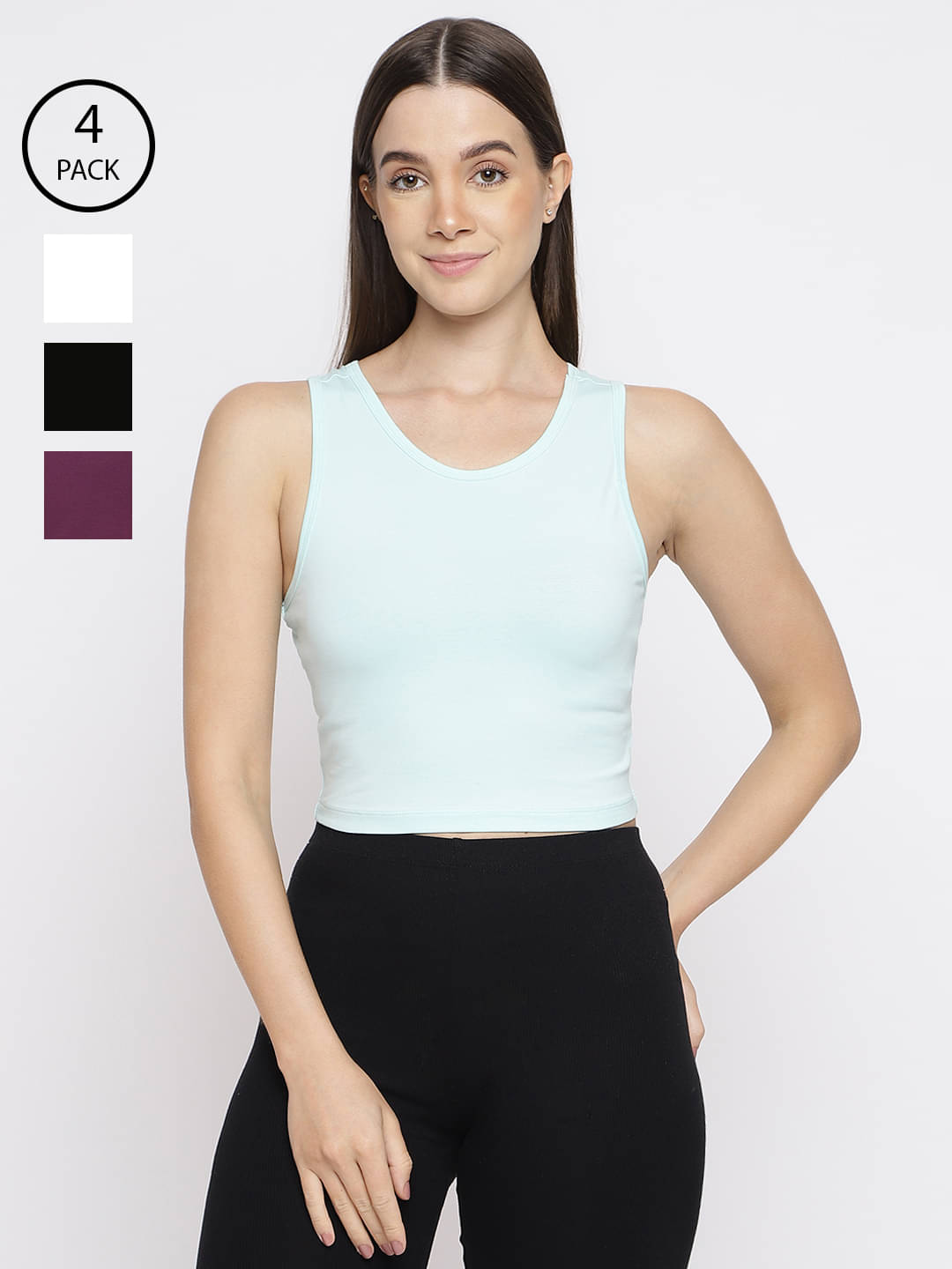 La Intimo Pack of 4 Cotton Tank Top ( Multicolor ) La Intimo Pack of 4 Cotton Tank Top ( Multicolor )