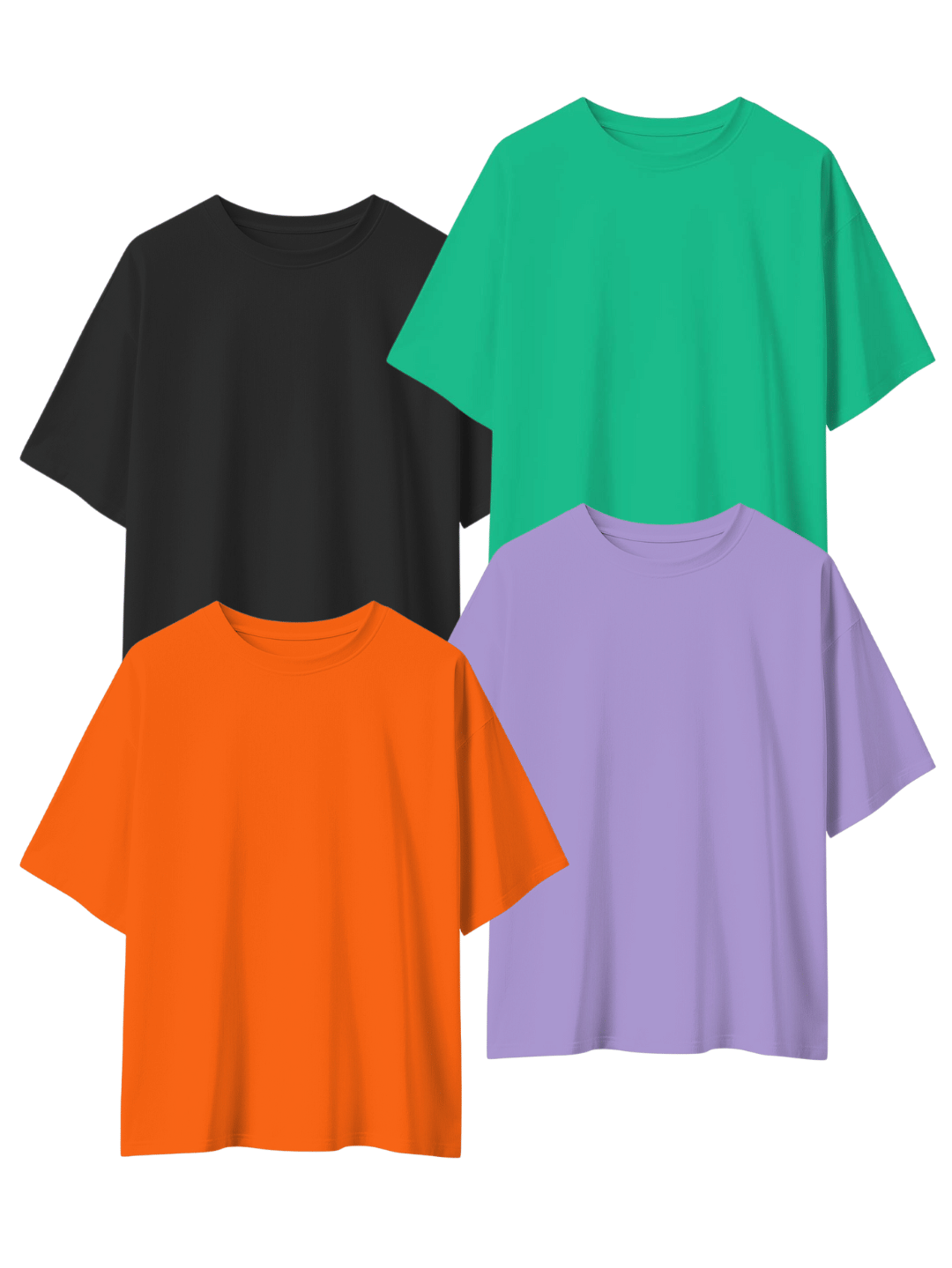     			Leotude Men Cotton Blend Oversized Fit Solid T-Shirt ( Multicolor2 )