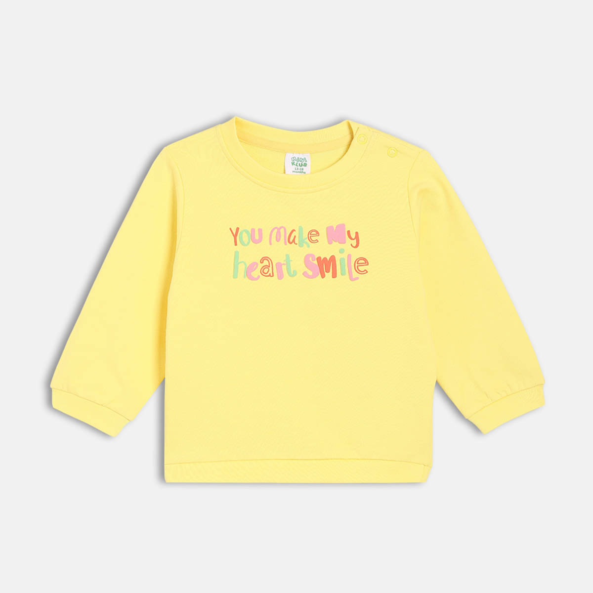     			MINI KLUB Pack of 1 Baby Girls Cotton Sweatshirt ( Yellow )