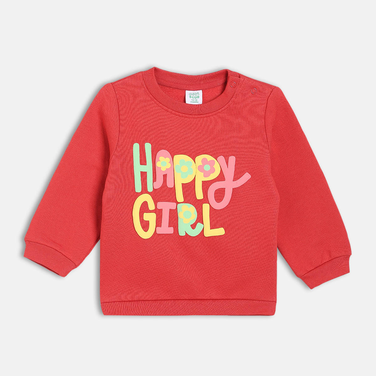     			MINI KLUB Pack of 1 Baby Girls Cotton Sweatshirt ( Red )