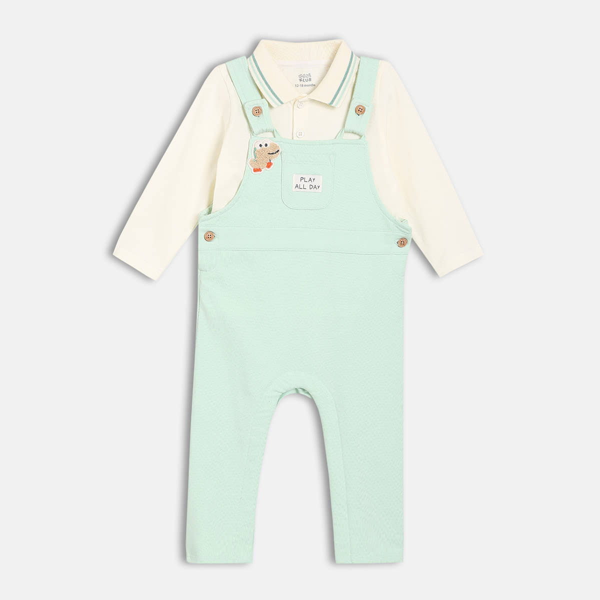     			MINI KLUB Pack of 1 Boys Cotton Dungarees Set ( Multicolor )