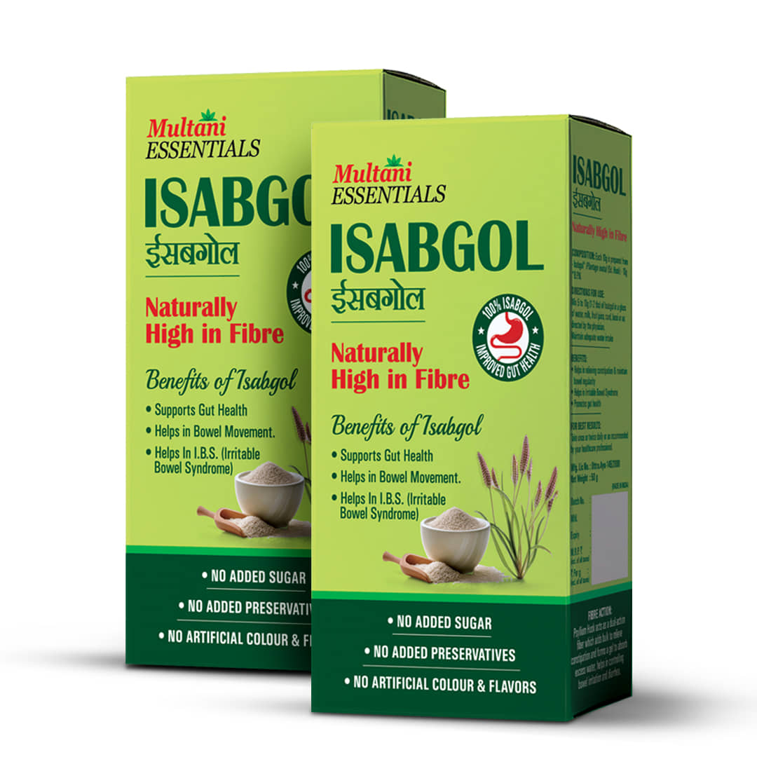 Multani Essentials Isabgol Powder for Digestive Health & Bowel Irregularity 100gm (Pack of 2)