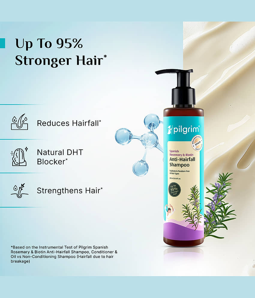 Pilgrim Rosemary & Biotin Anti-Hairfall Shampoo - 200ml - Image 3