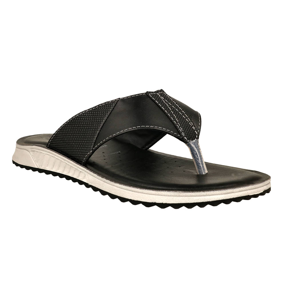     			Puntoblu Black Men's Thong Flip Flop