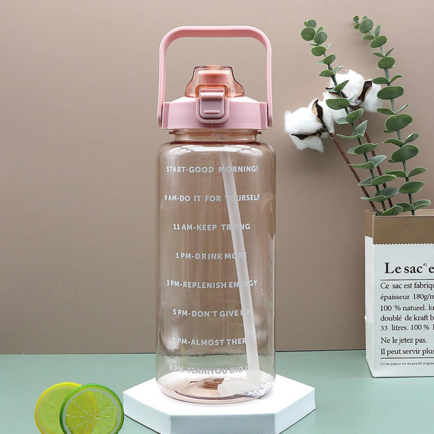     			Radhe Fashion Motivational Water Bottles, Gym Water Bottles Multicolour Plastic Sipper Water Bottle 2000 mL ( Set of 1 )