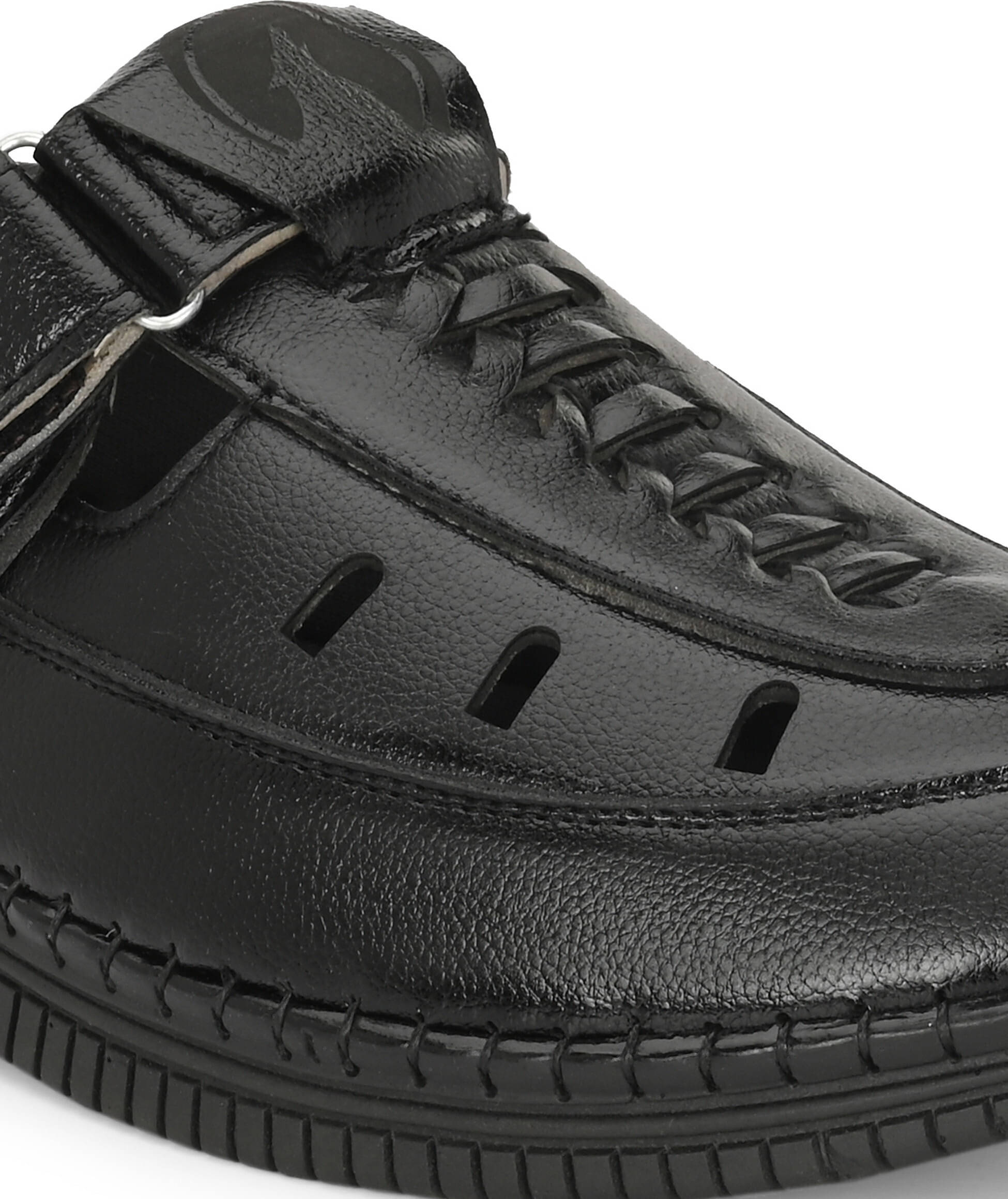     			Rising Wolf - Black Men's Sandals