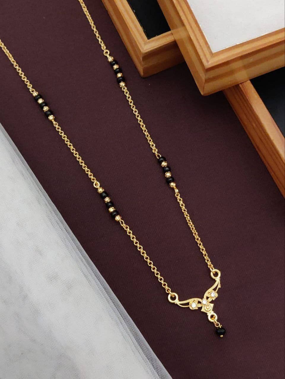 Shivay Fashion Golden Mangalsutra ( Pack of 1 )