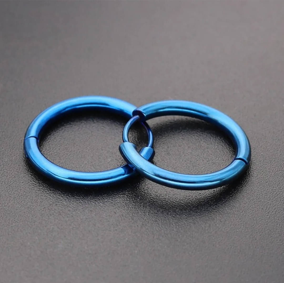 Shree Ju Trendy Multi Blue Circular Hinged Tik Tok Bali Combo For Men Women (2 Sets) Shree Ju Trendy Multi Blue Circular Hinged Tik Tok Bali Combo For Men Women (2 Sets)
