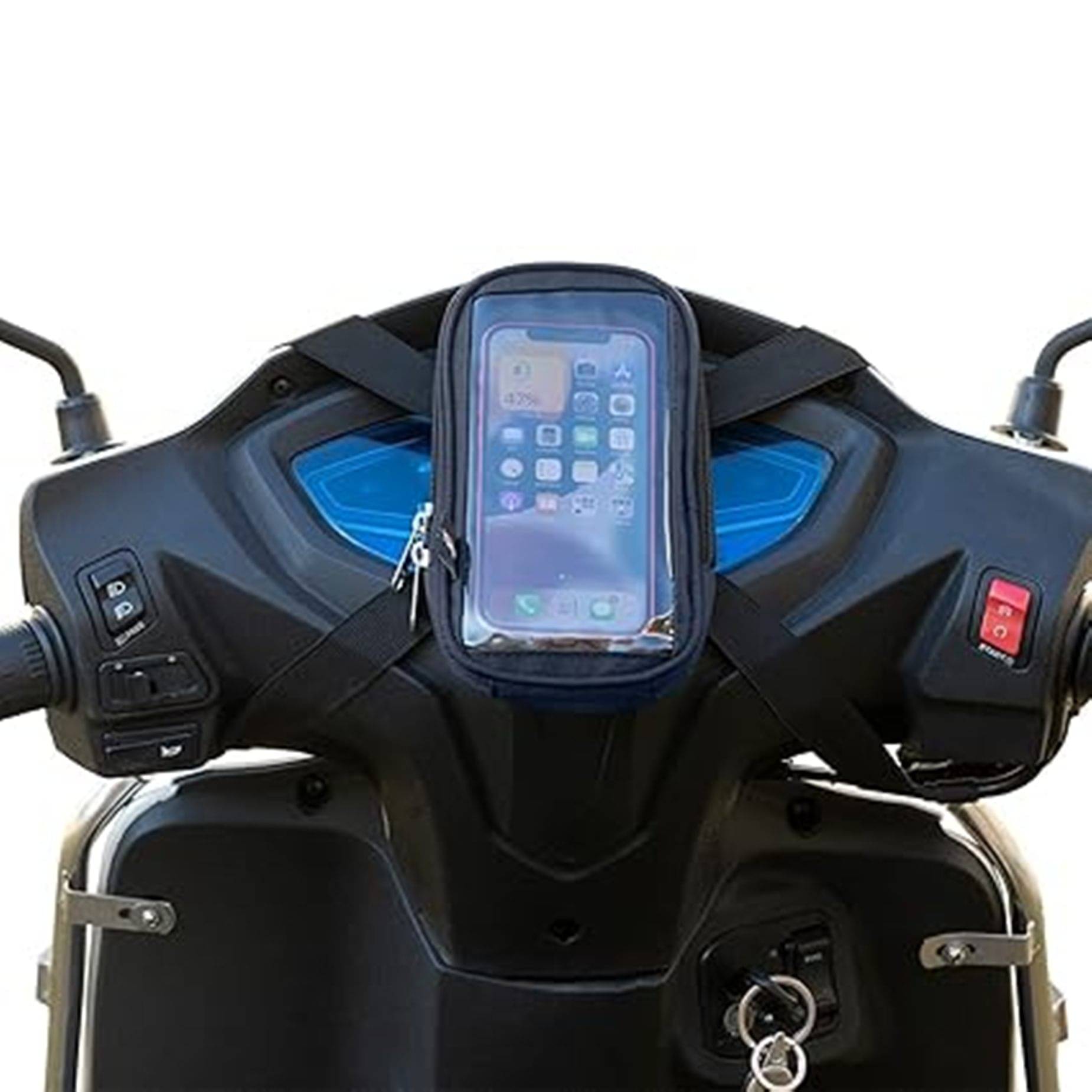     			THRIFTKART - Polyester Handlebar Universal Mobile Holder Mount Pouch Bag FOR SOCTEY , ACTIVA , AND ALL SCOTTER Waterproof