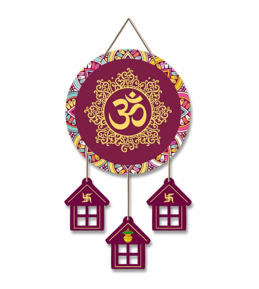     			Tiny Shiny Art Mdf Om Sign Positive Vibe Lifestyle Wooden Wall Hanging Decor Wall Sculpture
