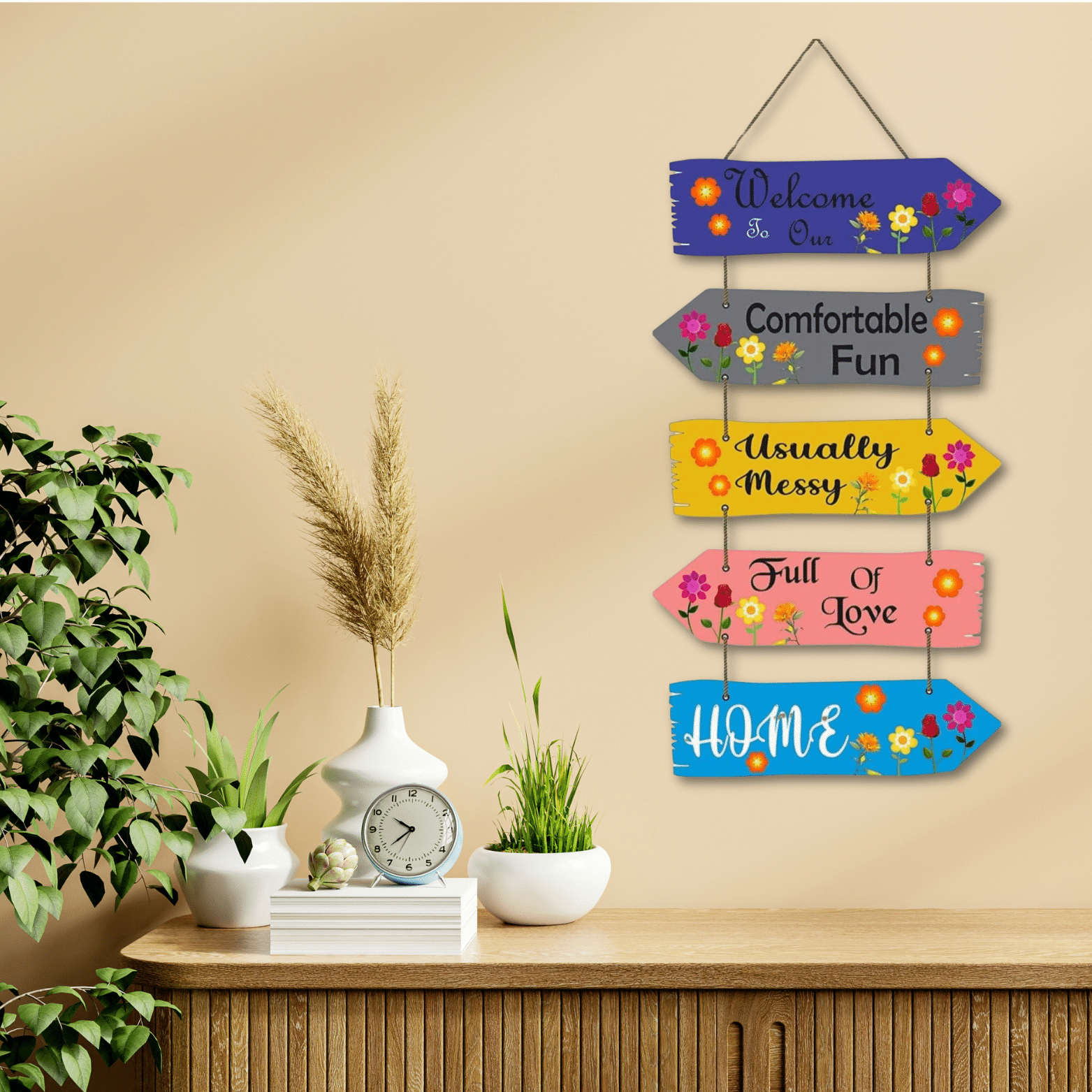     			Tiny Shiny Art Mdf Positive Vibe Lifestyle Wood Motivational Wall Hanging Decor Wall Sculpture or Living Room/Bedroom/Office Gift Decoration