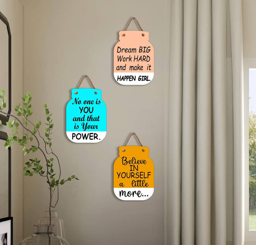 Tiny Shiny Art Mdf Positive Vibe Lifestyle Wood Motivational Wall Hanging Decor Wall Sculpture or Living Room/Bedroom/Office Gift Decoration Tiny Shiny Art Mdf Positive Vibe Lifestyle Wood Motivational Wall Hanging Decor Wall Sculpture or Living Room/Bedroom/Office Gift Decoration
