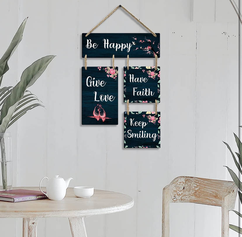     			Tiny Shiny Art Mdf Positive Vibe Lifestyle Wood Motivational Wall Hanging Decor Wall Sculpture or Living Room/Bedroom/Office Gift Decoration