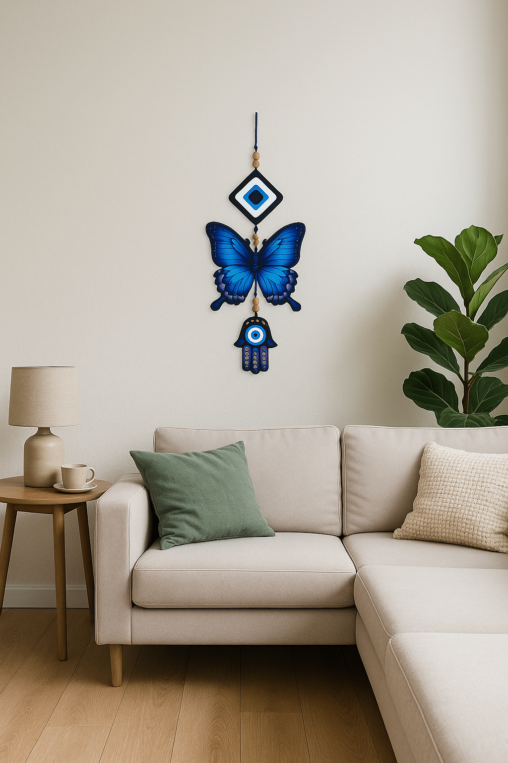     			Tiny Shiny Butterfly Art MDF Wooden Hanging for Living Room/Bedroom/Office Gift