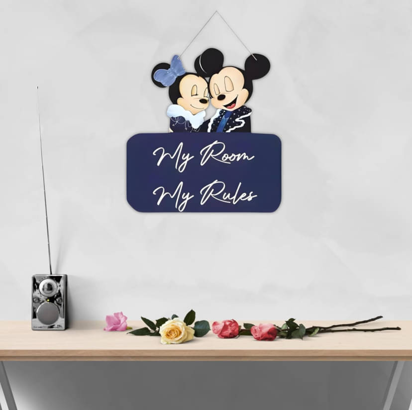 Tiny Shiny Micky Mouse Art MDF Wooden Hanging for Living Room/Bedroom/Office Gift Decoration Tiny Shiny Micky Mouse Art MDF Wooden Hanging for Living Room/Bedroom/Office Gift Decoration