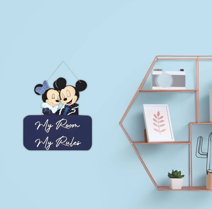Tiny Shiny Micky Mouse Art MDF Wooden Hanging for Living Room/Bedroom/Office Gift Decoration Tiny Shiny Micky Mouse Art MDF Wooden Hanging for Living Room/Bedroom/Office Gift Decoration