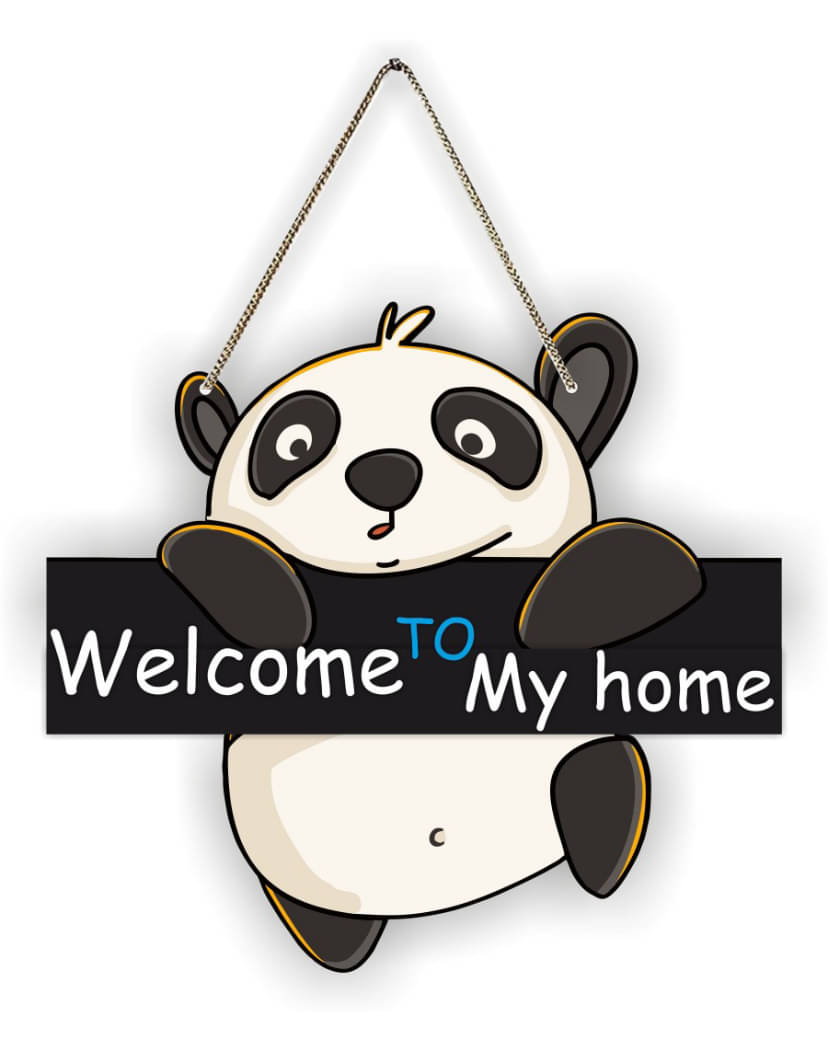 Tiny Shiny Panda Art MDF Wooden Hanging for Living Room/Bedroom/Office Gift Decoration Tiny Shiny Panda Art MDF Wooden Hanging for Living Room/Bedroom/Office Gift Decoration