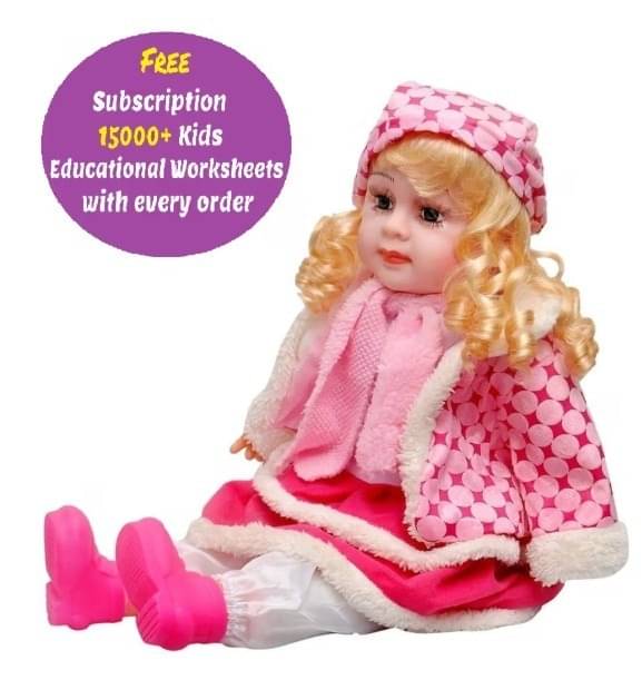     			Toonkiz Cute Looking Musical Rhyming Babydoll, Big Stroller Dolls, Laughing and Singing Soft Push Stuffed Talking Poem Doll Baby Girl Toy for Kids