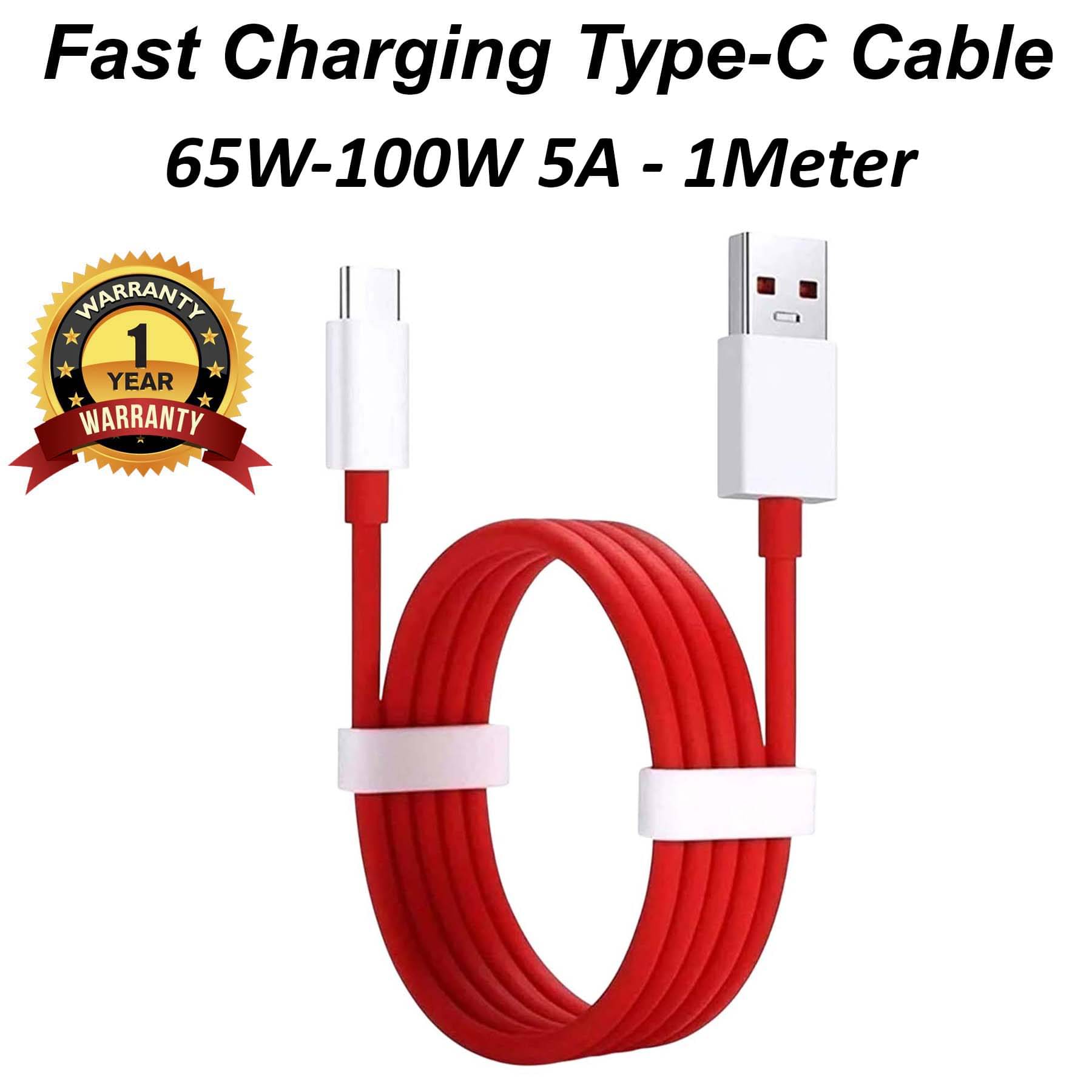     			U7 USB Type-C 65W-100W 5A Charging Cable, Fast Charge & Data Sync, Type-C Cable for Smartphones and Devices of All Type
