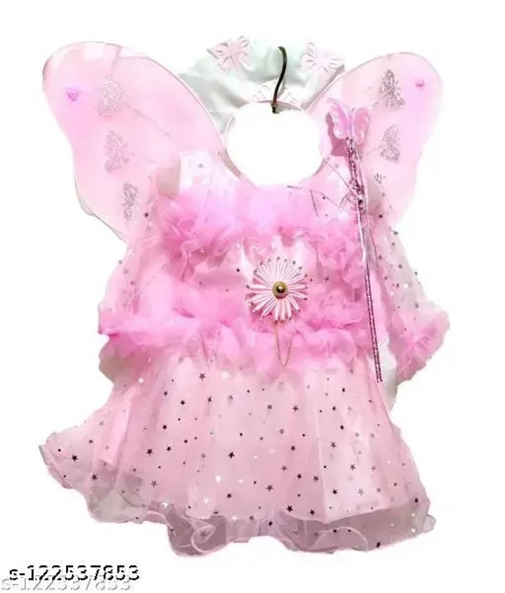     			Villata fashion Net Frock For Girls ( Pack of 1 , Pink )