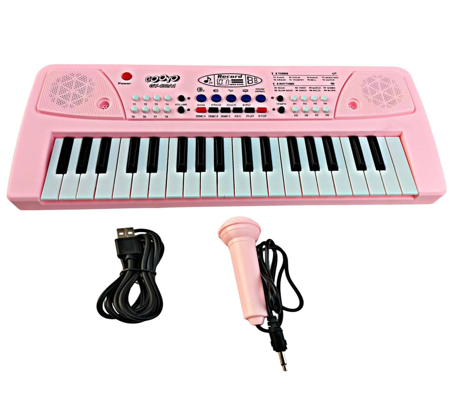     			37 Key Piano Keyboard Toy for Kids with Microphone Educational Musical Toys for 3 4 5 6 Year Old Boys Girls (Pink)