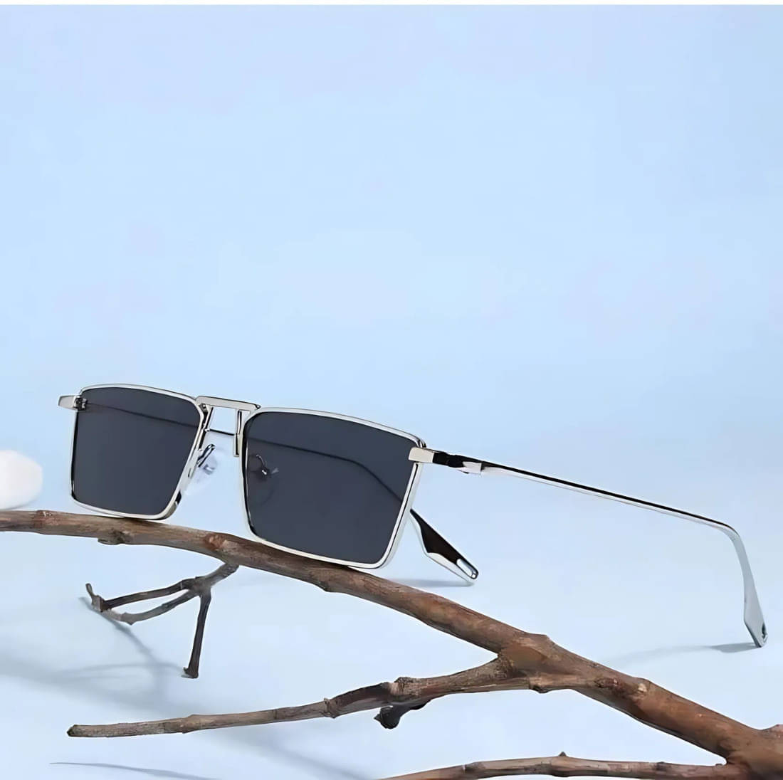 Ashruta Silver Rectangular Sunglasses ( Pack of 1 ) Ashruta Silver Rectangular Sunglasses ( Pack of 1 )