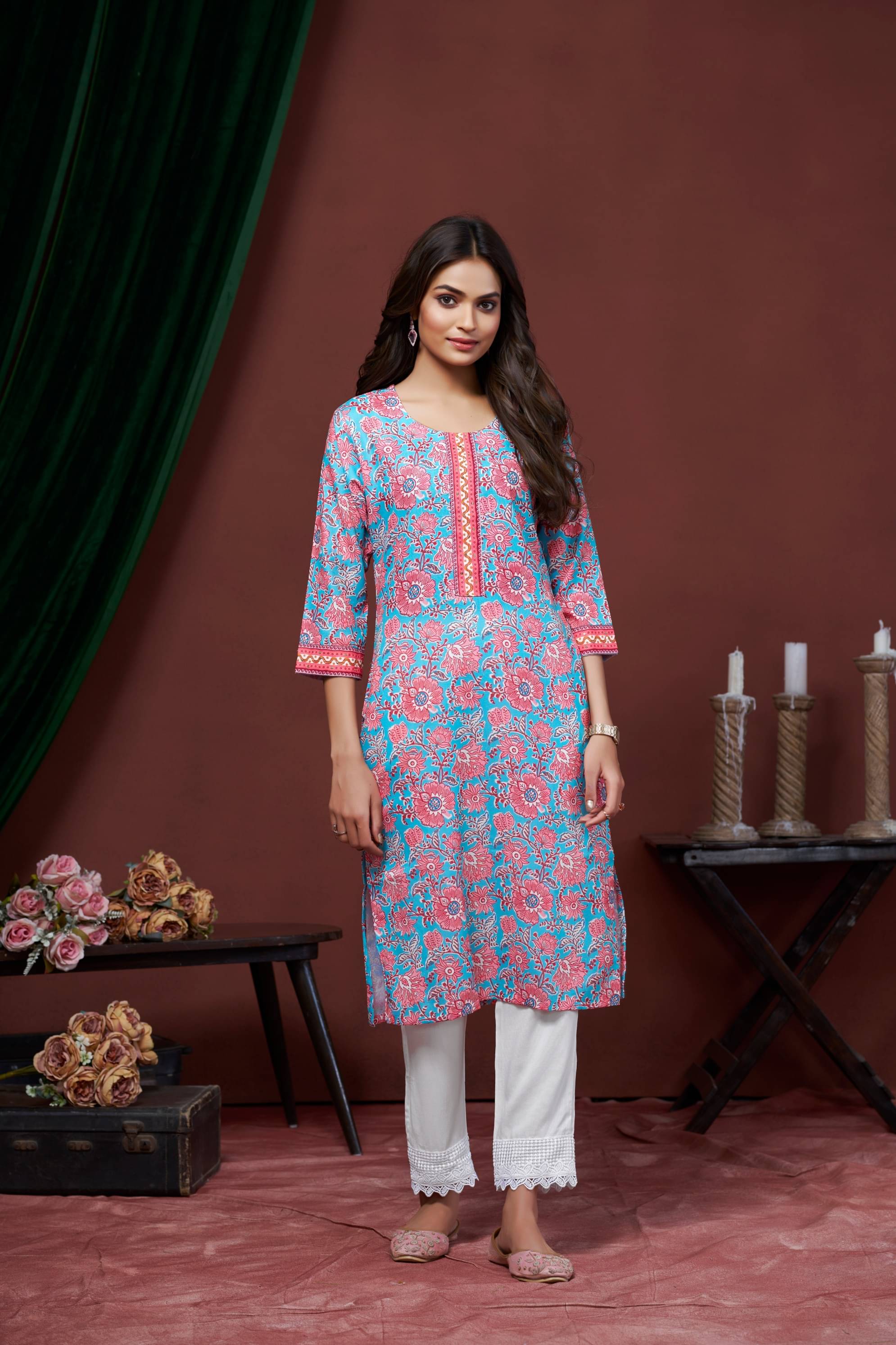 CYNOR Women Linen Self Design Straight Kurti ( Pink ) CYNOR Women Linen Self Design Straight Kurti ( Pink )