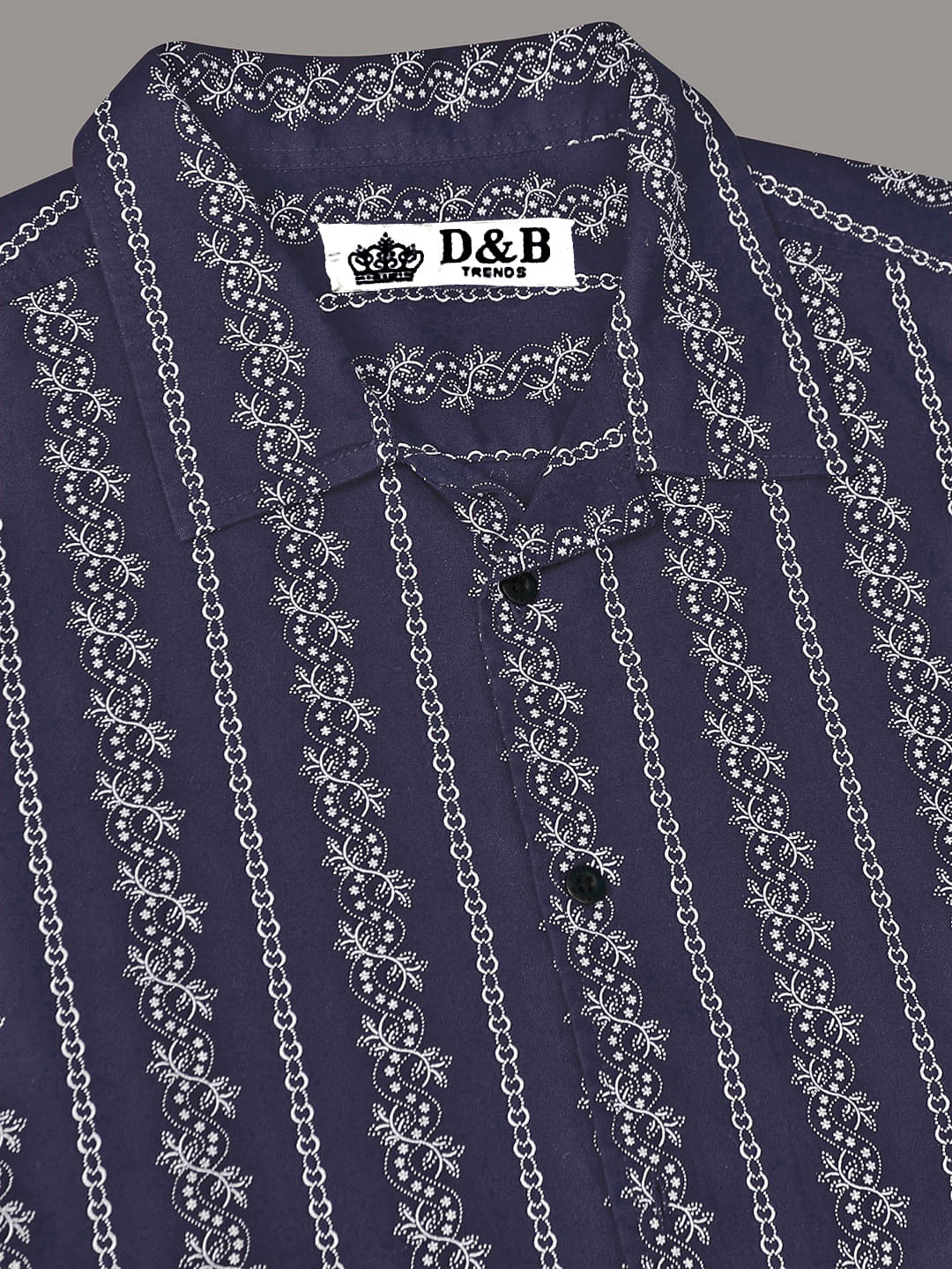 D&B 100% Cotton Regular Fit Printed Half Sleeves Men's Casual Shirt - Navy Blue ( Pack of 1 ) D&B 100% Cotton Regular Fit Printed Half Sleeves Men's Casual Shirt - Navy Blue ( Pack of 1 )