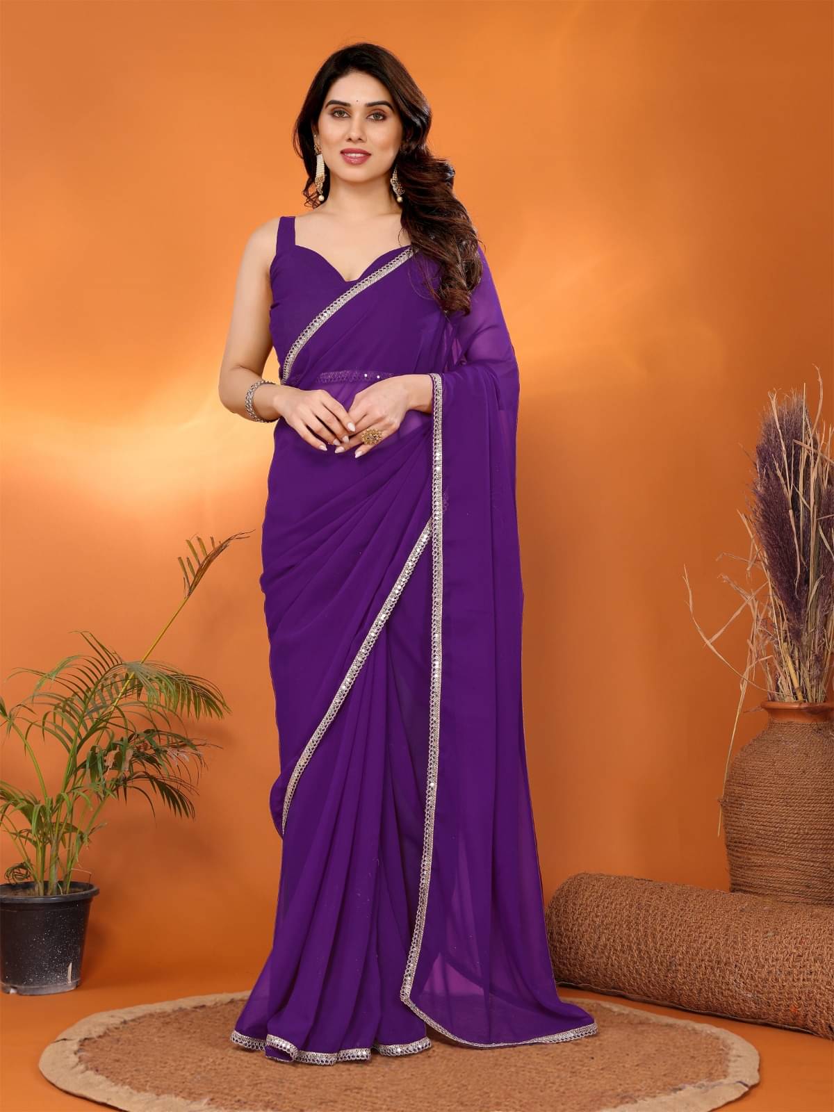 DIKONA DESIGNER Chiffon Solid Maheshwari Saree With Unstitched Blouse Piece ( Magenta ) DIKONA DESIGNER Chiffon Solid Maheshwari Saree With Unstitched Blouse Piece ( Magenta )