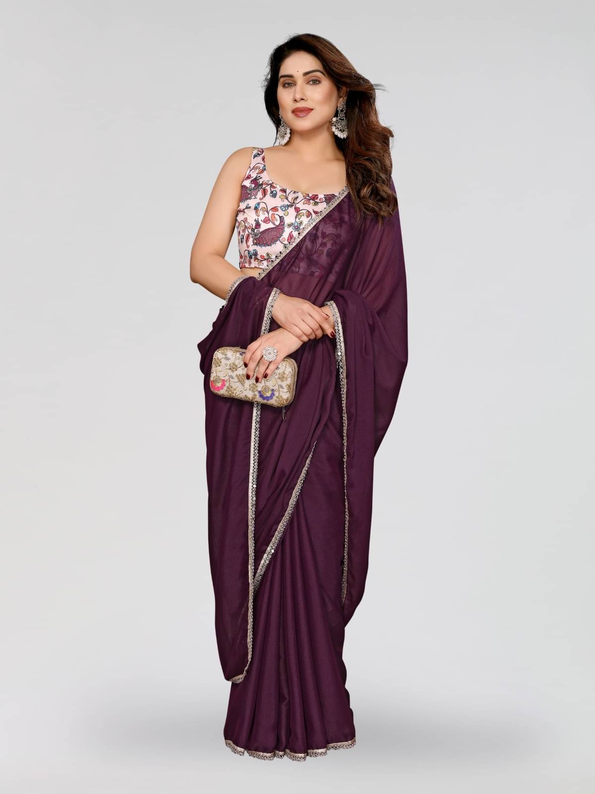DIKONA DESIGNER Zimmy Choo Solid Maheshwari Saree With Unstitched Blouse Piece ( Wine ) DIKONA DESIGNER Zimmy Choo Solid Maheshwari Saree With Unstitched Blouse Piece ( Wine )