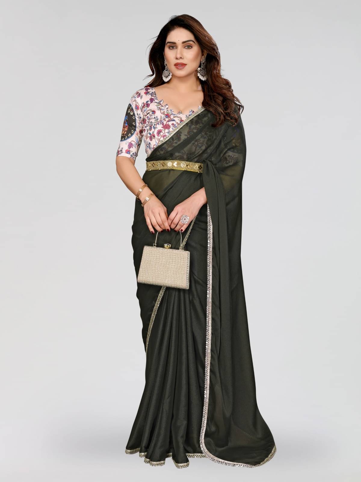 DIKONA DESIGNER Zimmy Choo Solid Maheshwari Saree With Unstitched Blouse Piece ( Green ) DIKONA DESIGNER Zimmy Choo Solid Maheshwari Saree With Unstitched Blouse Piece ( Green )