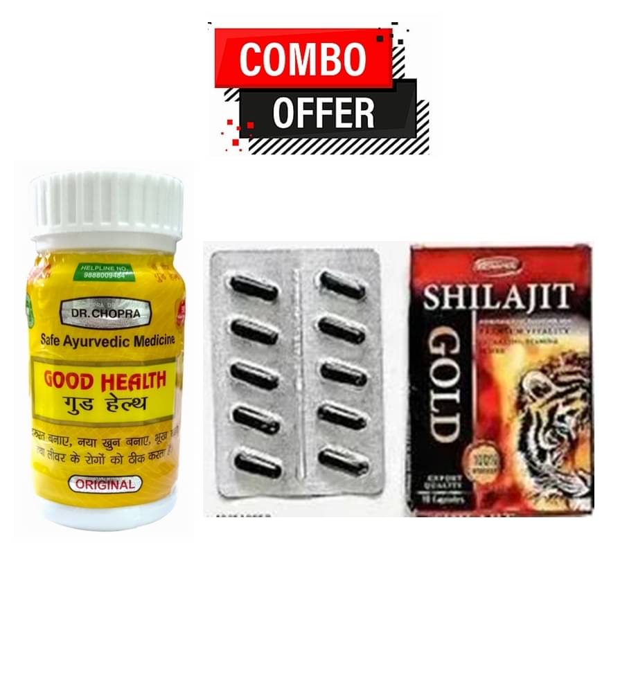     			Dr Chopra Shilajit Gold Capsule 10no.s & Good Health Capsule 50no.s Pack of 2