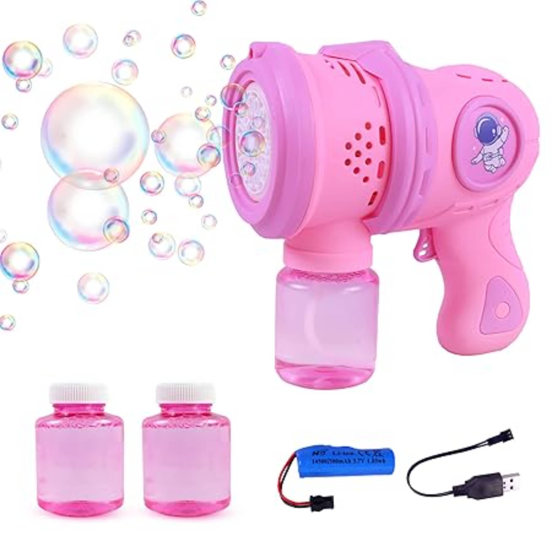 Esnapy  Bubble Gun for Kids Leak-Proof Bubble Machine Automatic Space Bubble Blower with Led Light Bubble Maker for Girls Boys     			Esnapy  Bubble Gun for Kids Leak-Proof Bubble Machine Automatic Space Bubble Blower with Led Light Bubble Maker for Girls Boys
