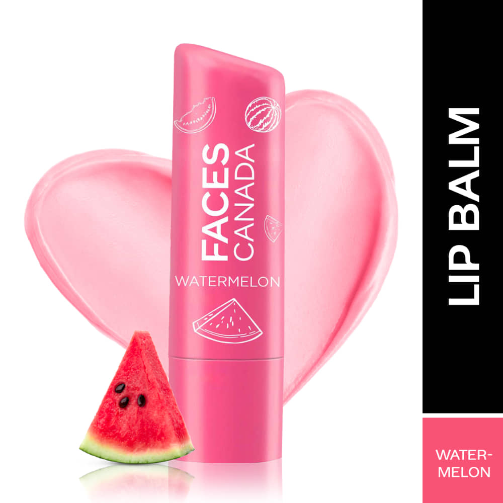 Faces Canada Color Lip Balm - Watermelon 02, 4.5G, Pink Tint, 12 Hr Moisturizing For Dry Lips