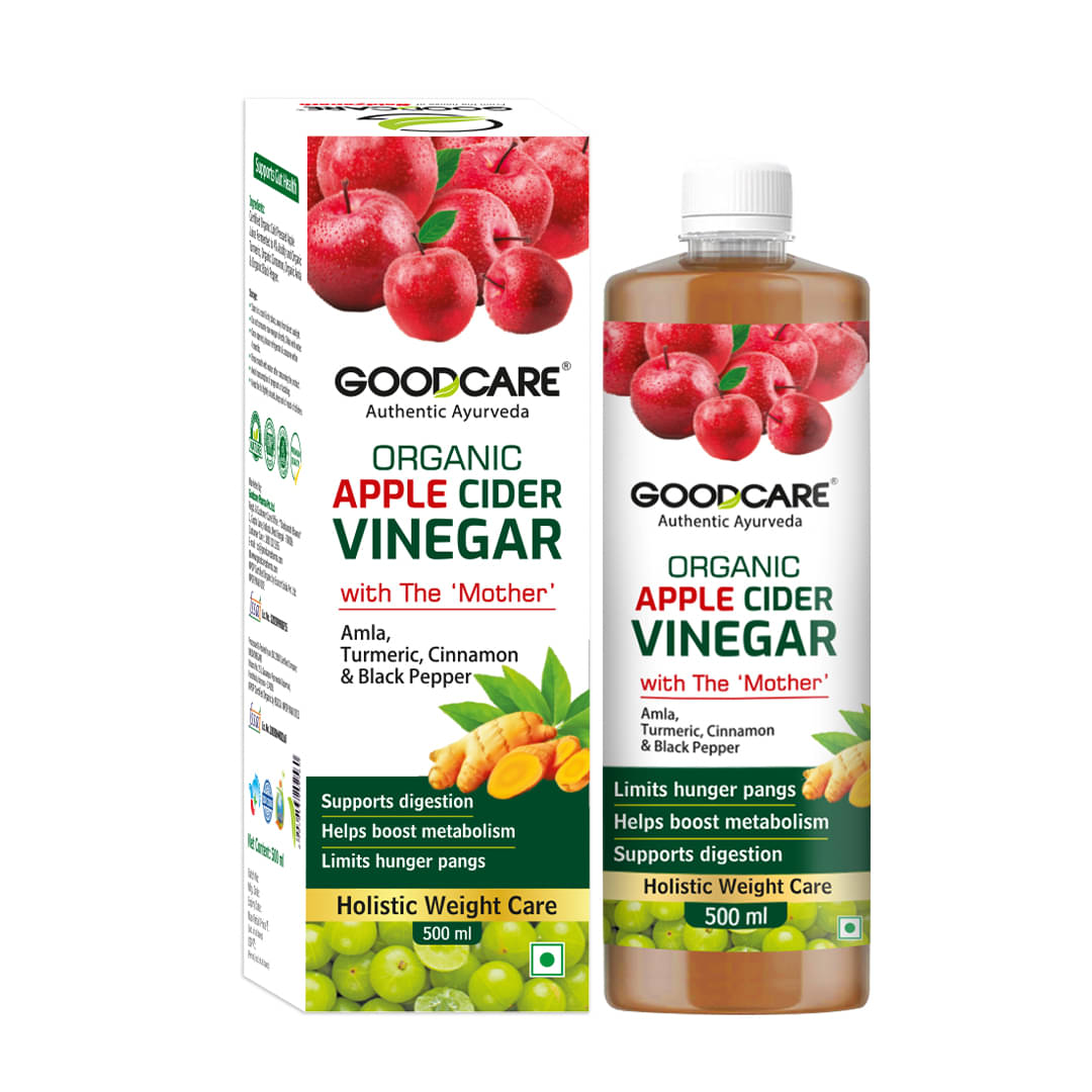 Goodcare Organic Apple Cider Vinegar with the Mother, Infused with Amla, Turmeric, Cinnamon, Supports Digestion, Metabolism, Immunity 500ml Goodcare Organic Apple Cider Vinegar with the Mother, Infused with Amla, Turmeric, Cinnamon, Supports Digestion, Metabolism, Immunity 500ml